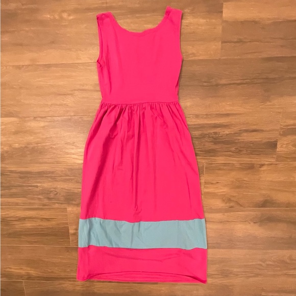 Maxi Pink and Blue Dress - Picture 2 of 2